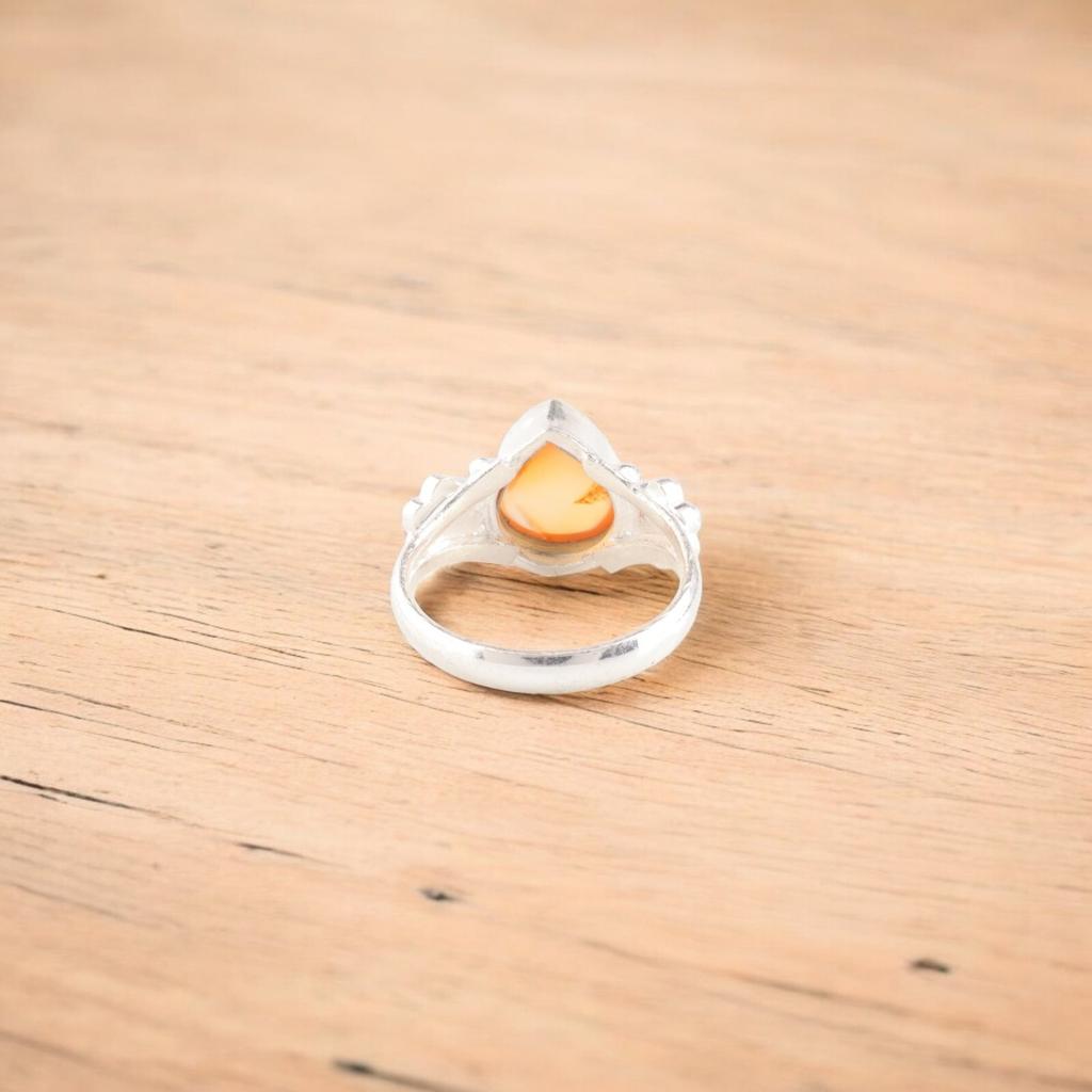 Carnelian Gemstone 925 Sterling Silver Jewelry Handmade Ring For Engagement Gift RR-59-30
