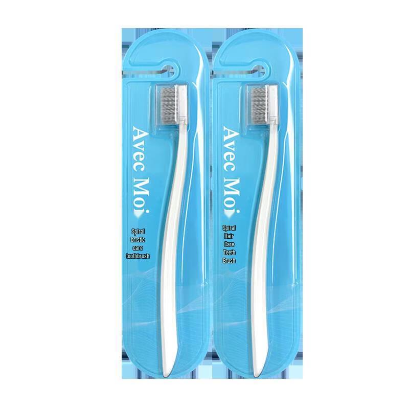 

Avec Moi Soft Spiral Bristle Toothbrush for Adults - 2 Pack