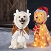 Dogs Christmas Hood Cape Fawn Cat Costume Dog Cloak With Hat Cat Christmas Outfit Cat Cape For Fall Winter Cats Small Dogs