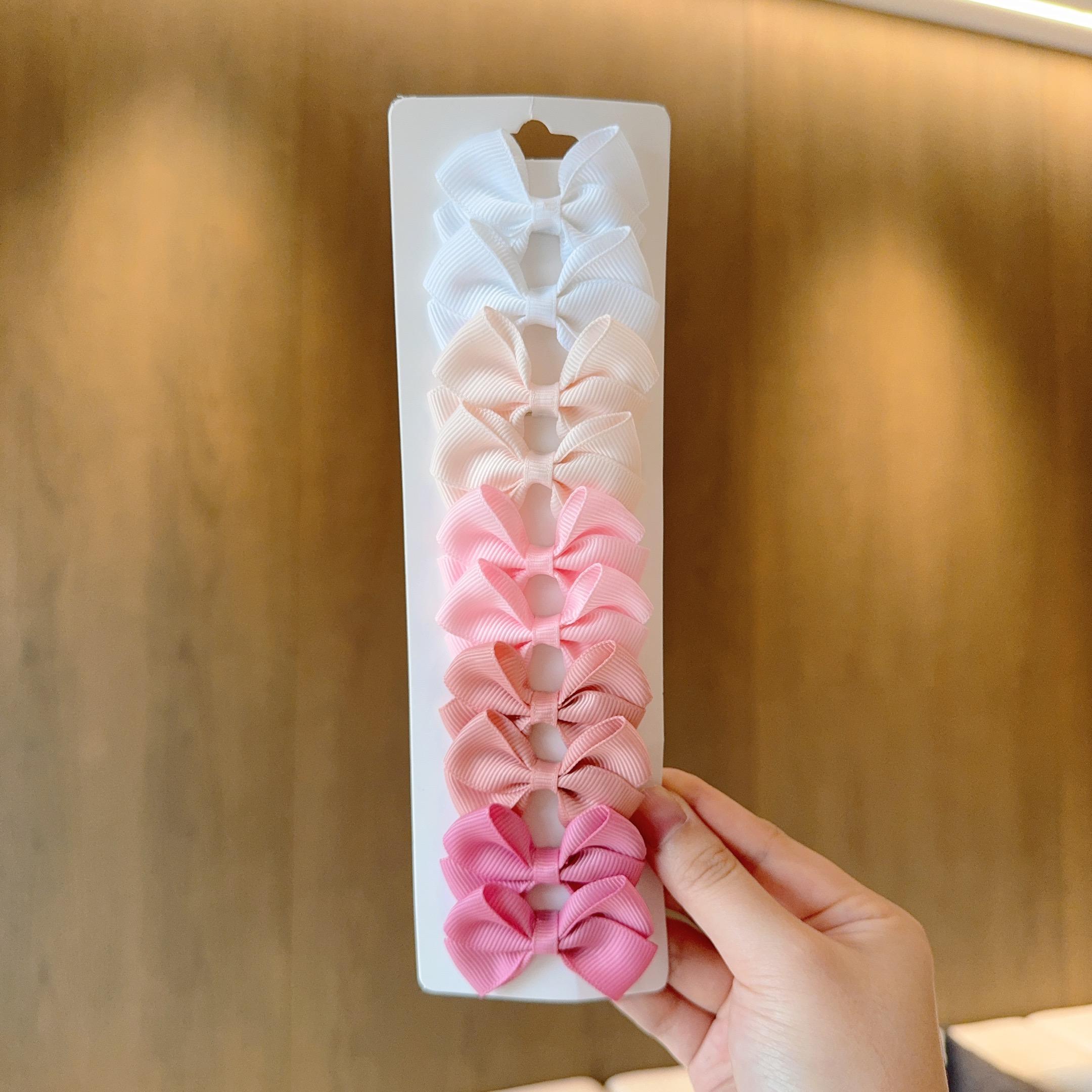 

10 шт. Мягкая хлопковая заколка-бант для волос, милый дизайн для девочки, заколка с цветными блоками, нежные заколки-крабики, кавайные детские аксессуары