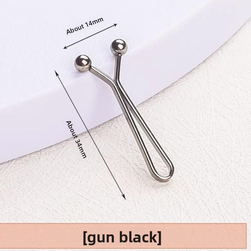 

1/2/4 шт. Зажим для платка, Зажим для шелкового шарфа, Зажим для шеи, U-образный зажим для носового платка, Зажим для шали, Зажим для носового платка, DIY швейные принадлежности 4PCS чёрный