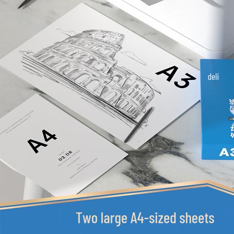Deli A3 80gsm Copier Paper - 5 Reams