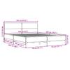 Bed Frame Grey Sonoma 160 x 200 cm Particleboard and Metal