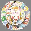 50 Oil Paintings Graffiti Stickers Cartoon Cute Hand-painted Guka Decorative Mobile Phone Case Hand Account Stationery Stickers