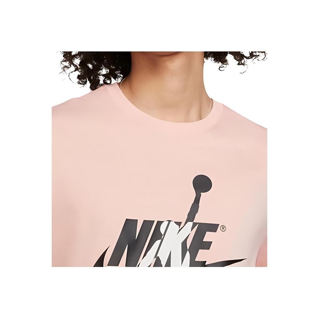 Air Jordan Big Logo Sport Short Sleeve T-Shirt Men Tops Pink BV5906-623