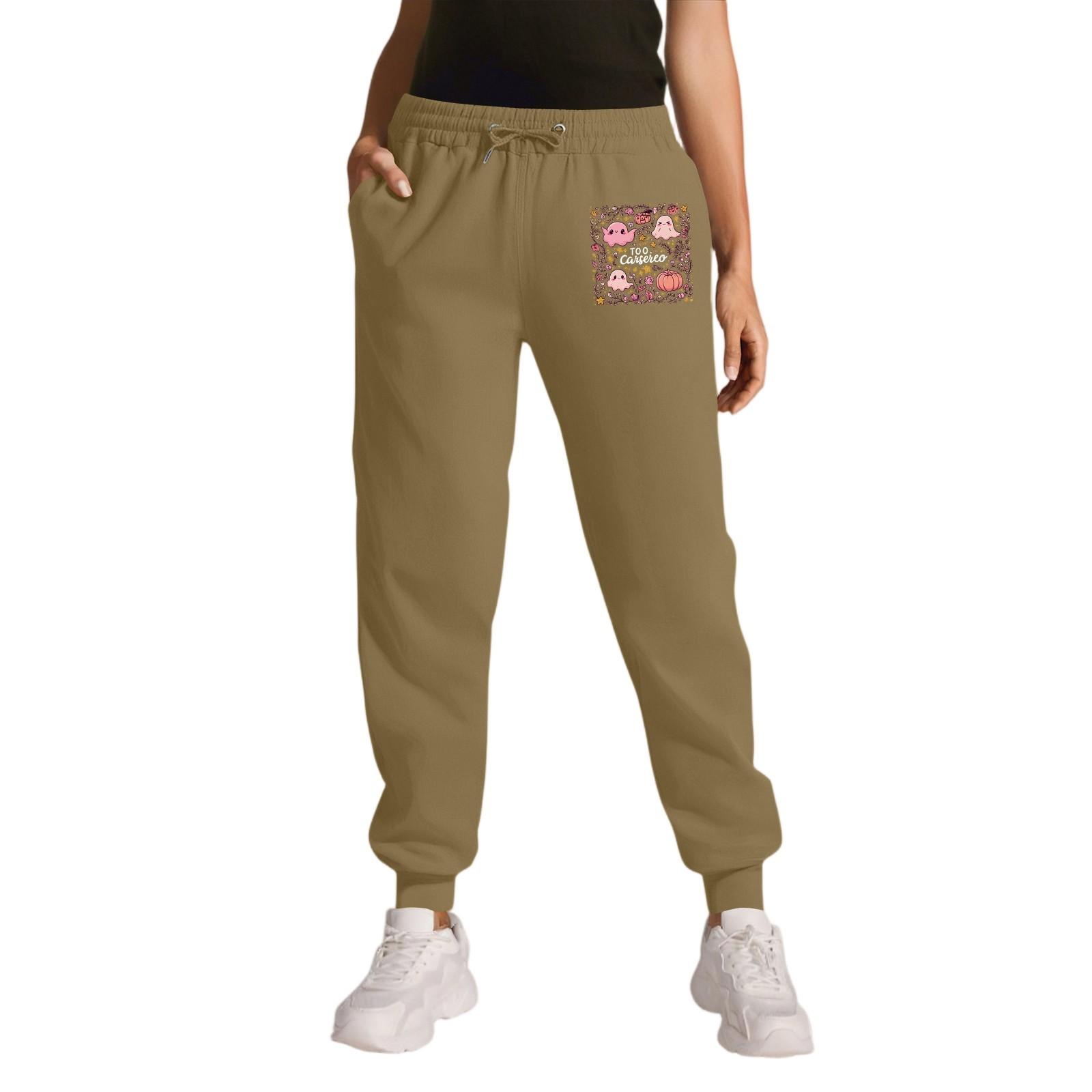 

Женские спортивные брюки с принтом Хэллоуина, карманами на кулиске, повседневные рабочие брюки L