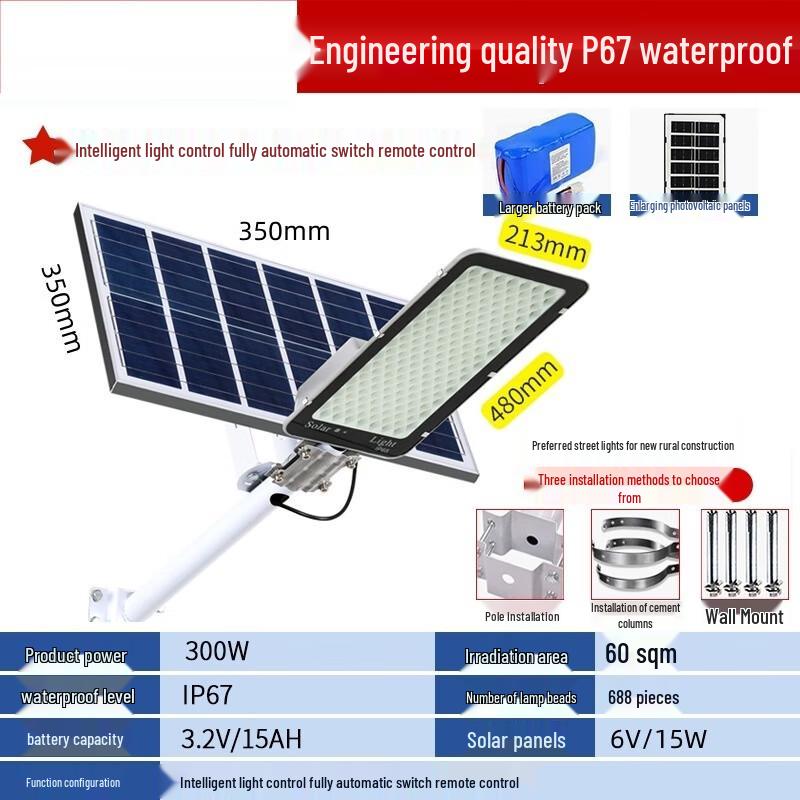 UOSU 300W Solar Outdoor Wall Light
