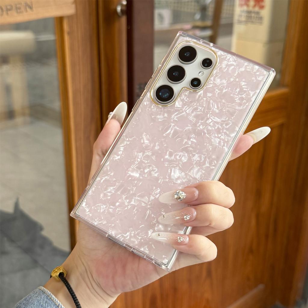 Applicable to Samsung s26ultra color shell pattern mobile phone case a56 electroplated frame s25edge all-inclusive mobile phone case