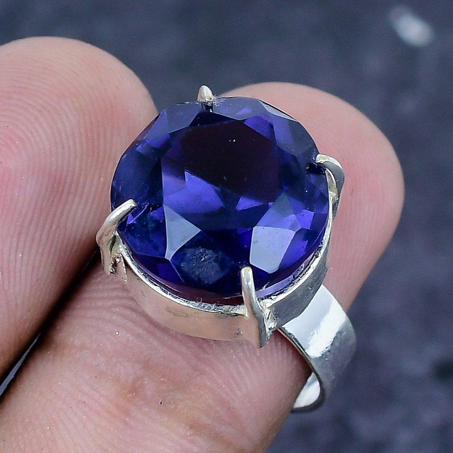 Amethyst Gemstone 925 Sterling Silver Jewelry Ring Size 7.5