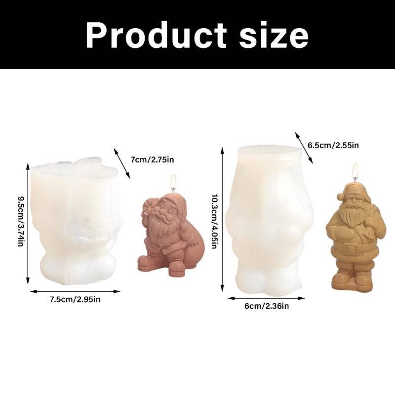 Santa Claus Silicones Mould Ornament Molds Scented Candle Molds Casting Mould Epoxy Resin Molds Craft Supplies