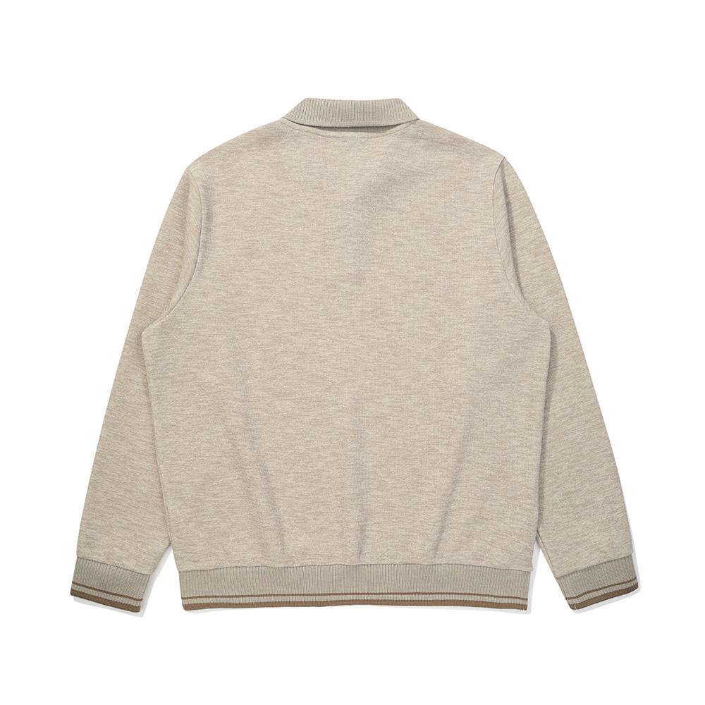 MALBON GOLF Knit-Like Travel Long Sleeve T-Shirt Beige (Man)