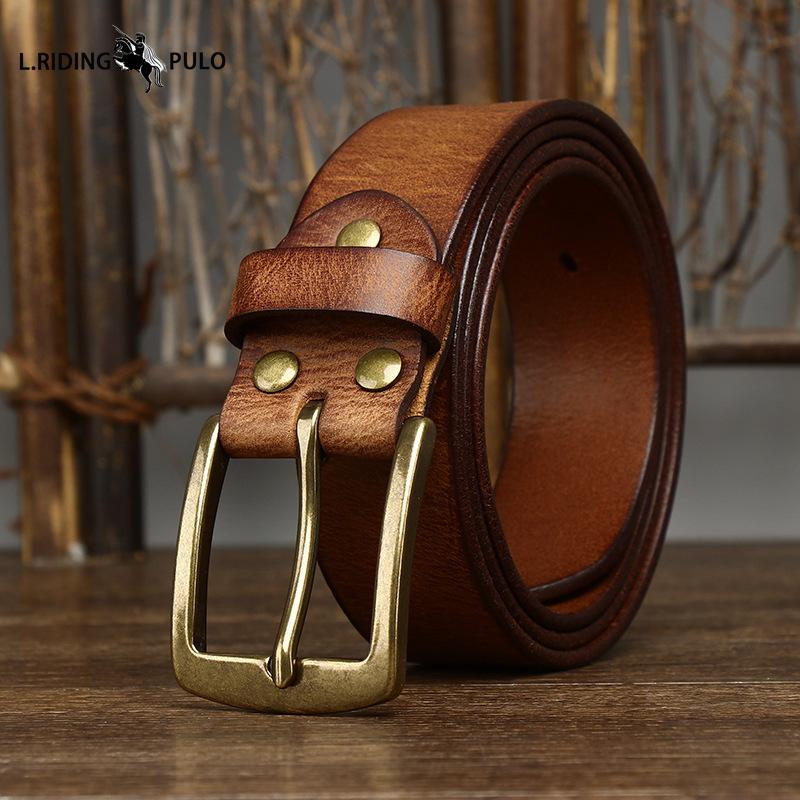 

Вінтажний ремінь з грубозернистої зім ятої випраної вінтажної шкіри Чоловічий ремінь з натуральної шкіри першого шару коров ячої шкіри 100cm чорний