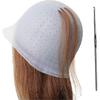 Touca de Mechas de Silicone, Touca de Mechas e Gancho, Touca para Tingir o Cabelo, Touca para Mechas Geladas, Touca para Mechas Geladas