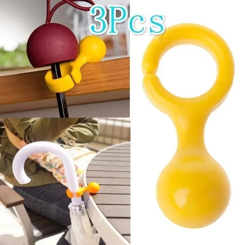 

3 Pcs Random Color Easy-to-Use Desk Or Table Clip Walking Stick Cane Holder On Table Rest Umbrella Hanger Phone Support Stand