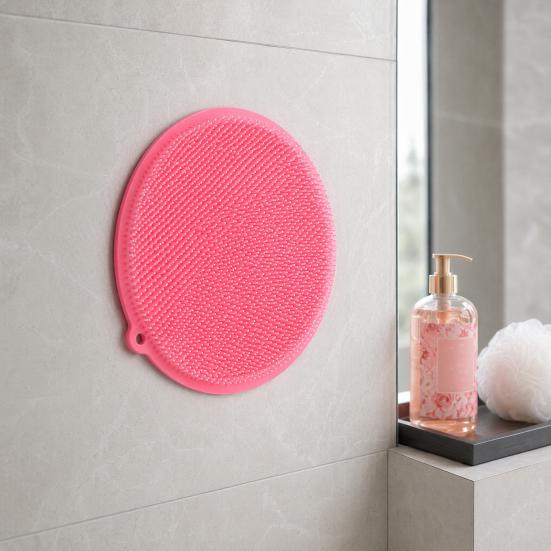 Foot Scrubber Mat with Anti-Slip Suction Cups, Ultra Soft Silicone Bristles Bath Brush, Wall Mounted Bath Foot Cleaner for Deep Cleaning And Massage