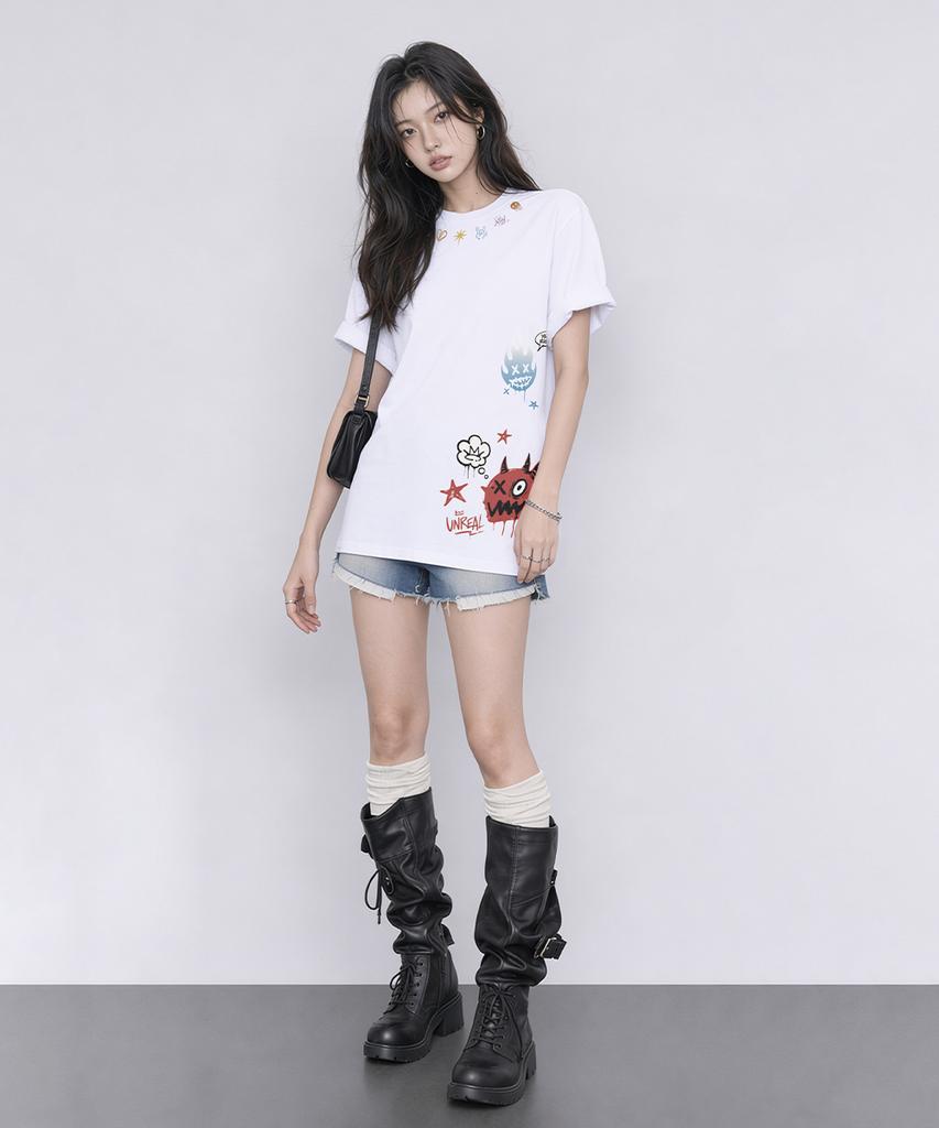 Artist Wear [Atw] Unreal Monster Short Sleeve T-Shirt - 2 Colors