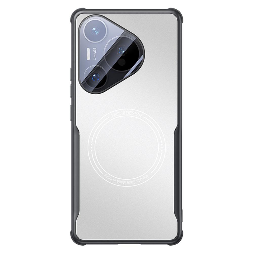 

For Huawei Pura 70 Case TPU Frame Metal Back Panel Phone Cover Built In Glass Lens Film White