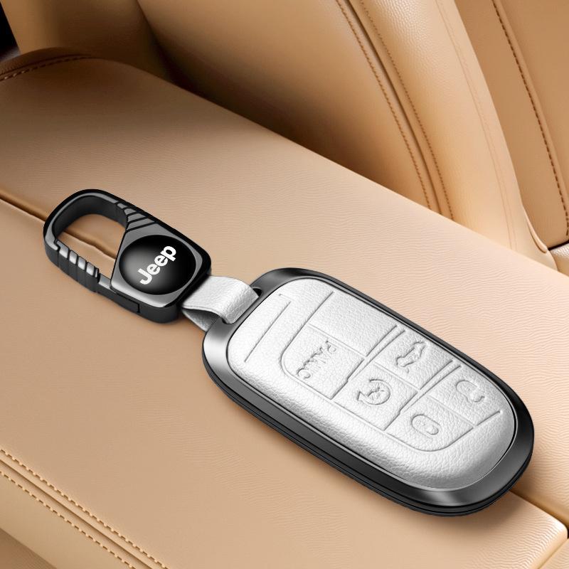 Jeep Key Cover Compatible with Compass, Cherokee, Commander, Grand Cherokee Key Shell
