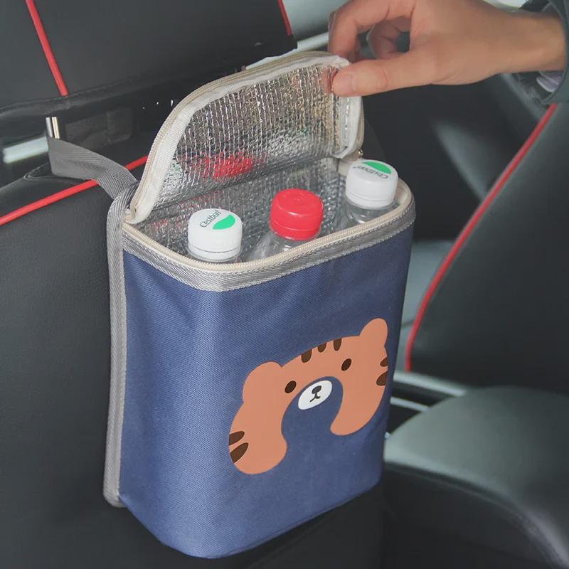 Multi-Function Car Seat Back Storage Bag with Ice Pack