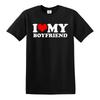 Funny I Love My Boyfriend Heart Gift Joke Novelty Unisexs TShirts Tee Top