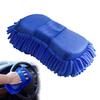 Chenille Car Wash Sponge Lint-Free Reusable Scour Scrubber Scratch-Free Absorbent Car Cleaning Sponge for Auto Detailing Motorcycle RV Paint Surface
