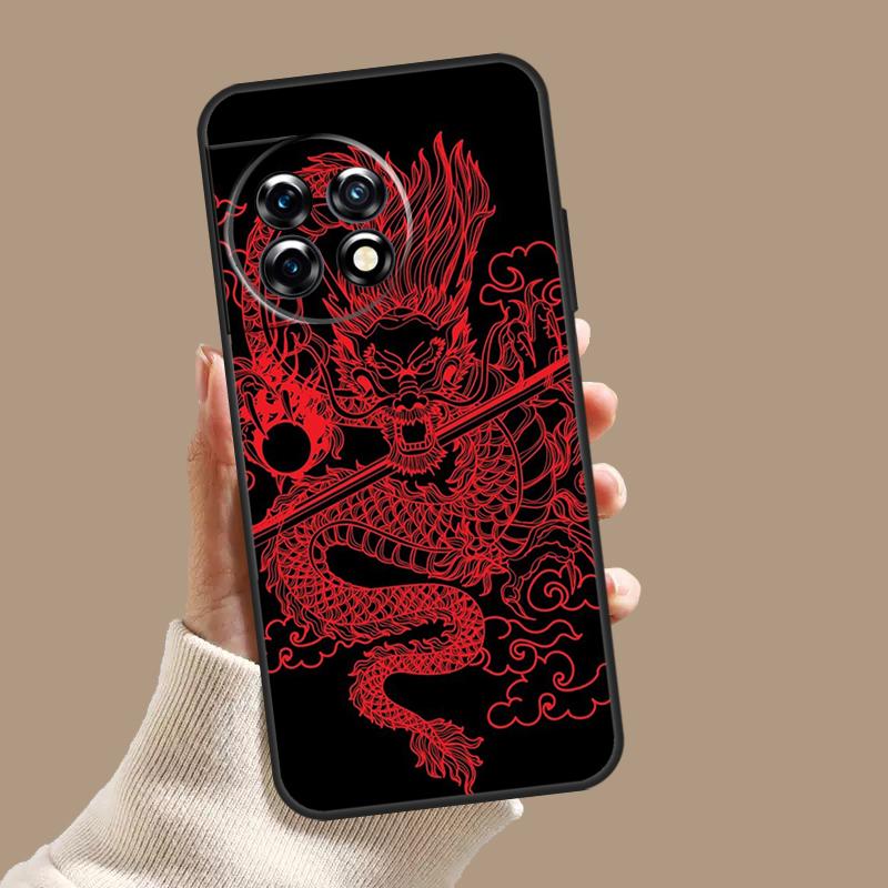 Ancient Japanese Dragon Case For OnePlus Nord 5 CE 3 4 Lite N20 N30 OnePlus 15 13 12 11 10T 13T 13R 8 9 10 Pro Cover