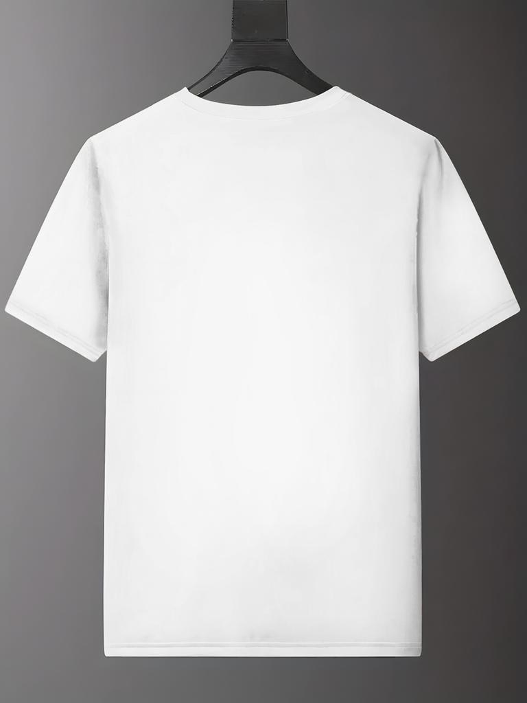 Moon Reach Minimalist Graphic Tee Men Cotton Short Sleeve Casual Summer TShirt Breathable Round Neck