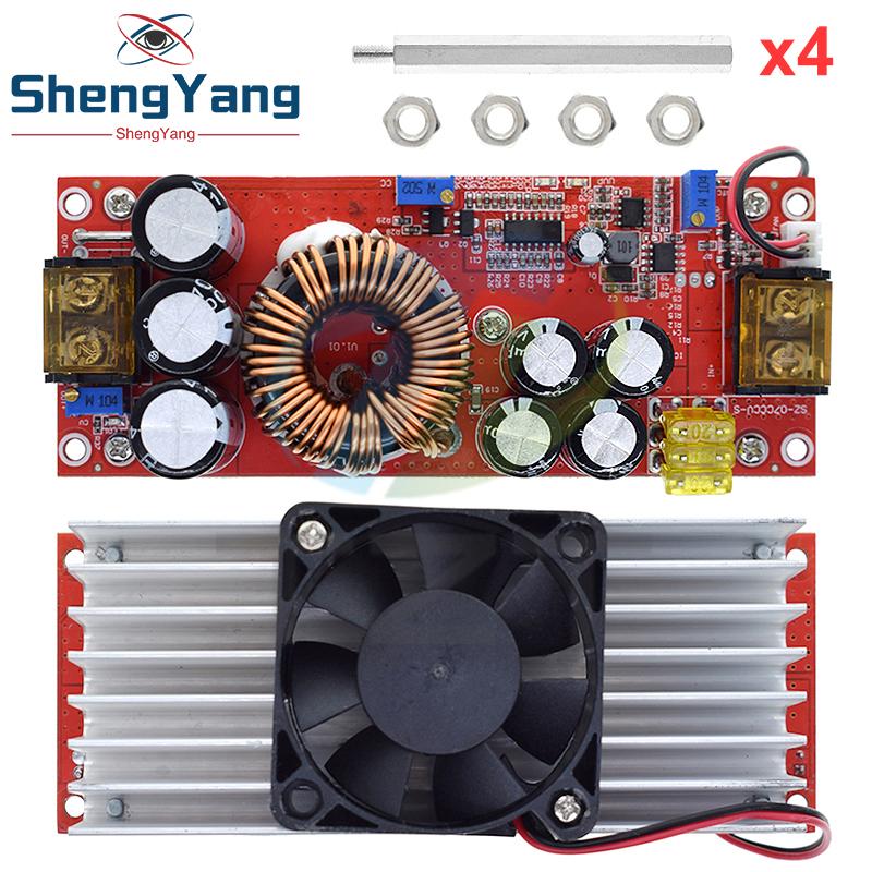 TZT 1800W 40A DC-DC Boost Converter Step Up Power Supply Module 10-60V to 12-90V Adjustable Voltage Charger