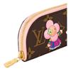 Louis Vuitton Korea Limited Traditional Floral Illustration Gold Metal Accessories Monogram Coated Canvas Clutch Women clutch Brown Light-Pink GI1504
