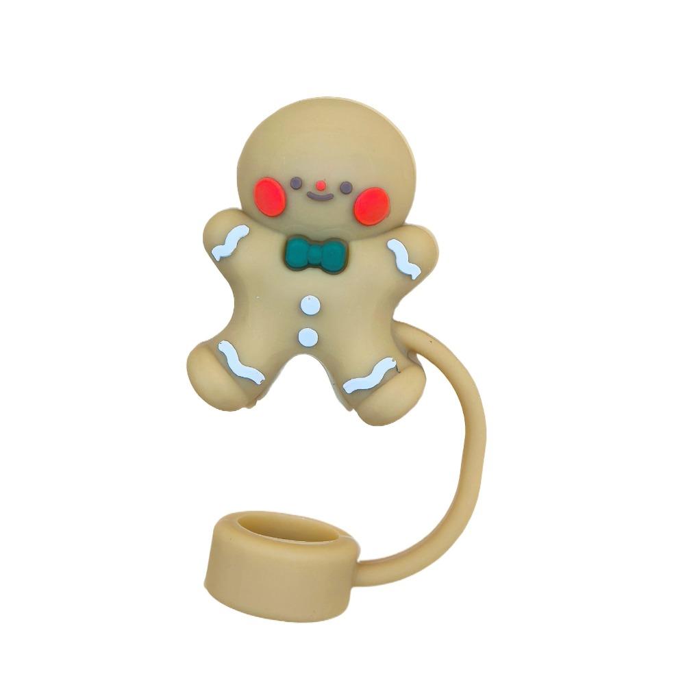 Opakovaně použitelná silikonová zátka na brčko Silikonové krytky na konce brček Nový uzávěr proti prachu na pití Vánoční dekorace