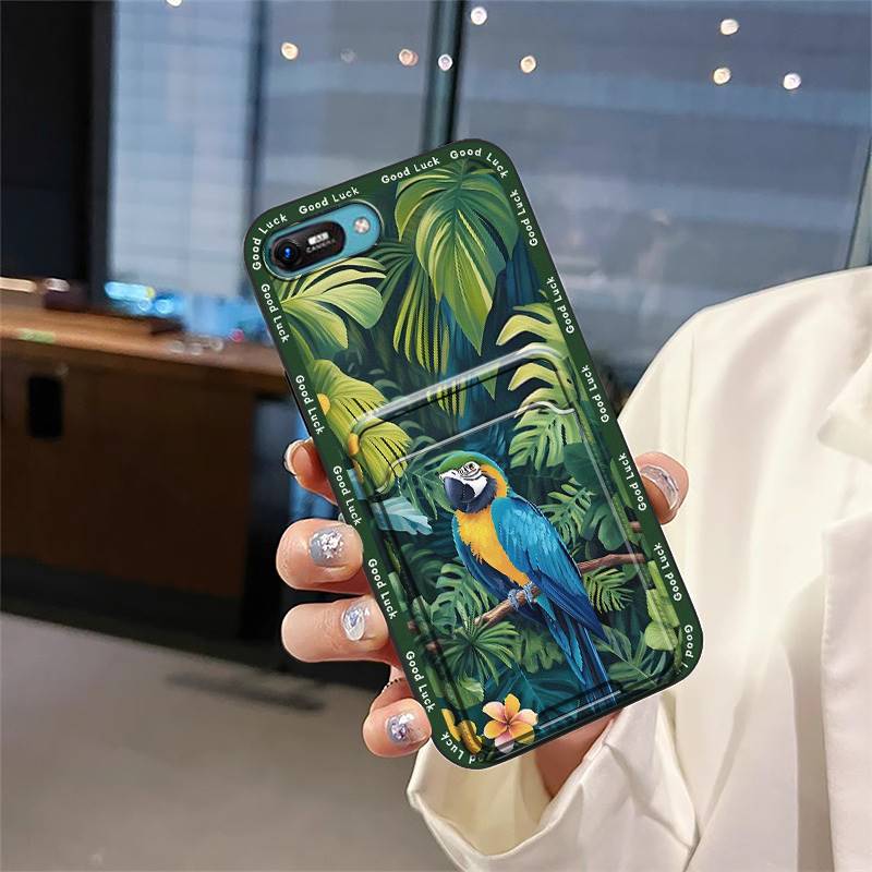 Back Cover Durable Phone Case For Itel A25/A35/A25 Pro Cute Card Bag Card Slot Anti-knock Full Wrap Fashion Design TPU