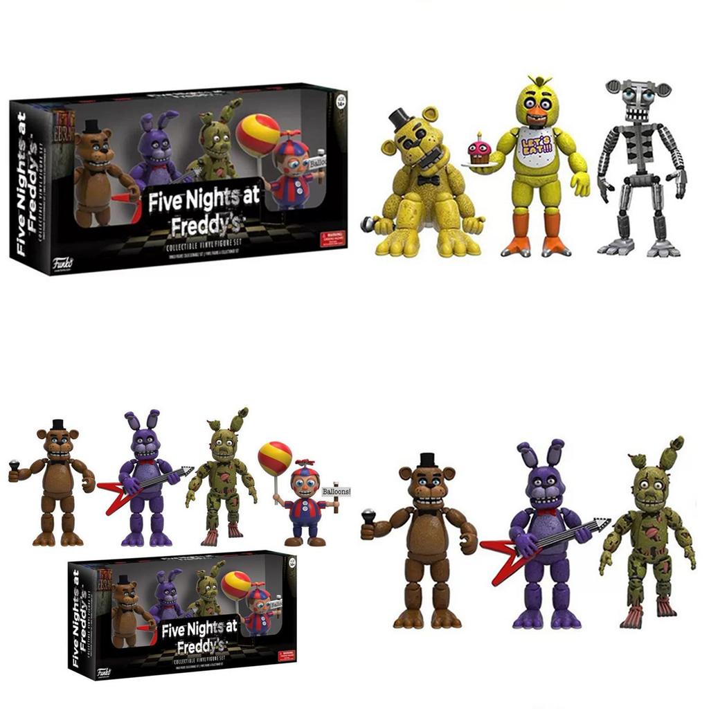Úžasné 4ks Akční figurky Five Nights At Freddy's Pizza Simulator Pro Ultimátní sbírku