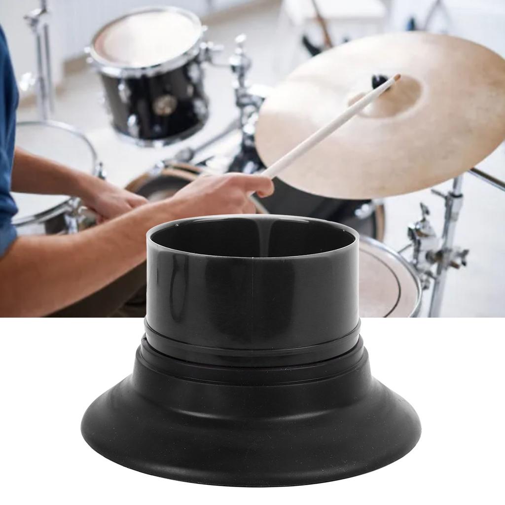Bass Drum Enhancer ABS Sturdy Drum Bass Effect Amplifier with Port Hole Protector WP06 Black