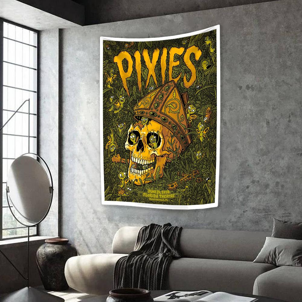 Alternative Rock Band Tapestry Pixies Home Decoration Large Fabric Wall Hanging Dormitory Party Background Concert Decor