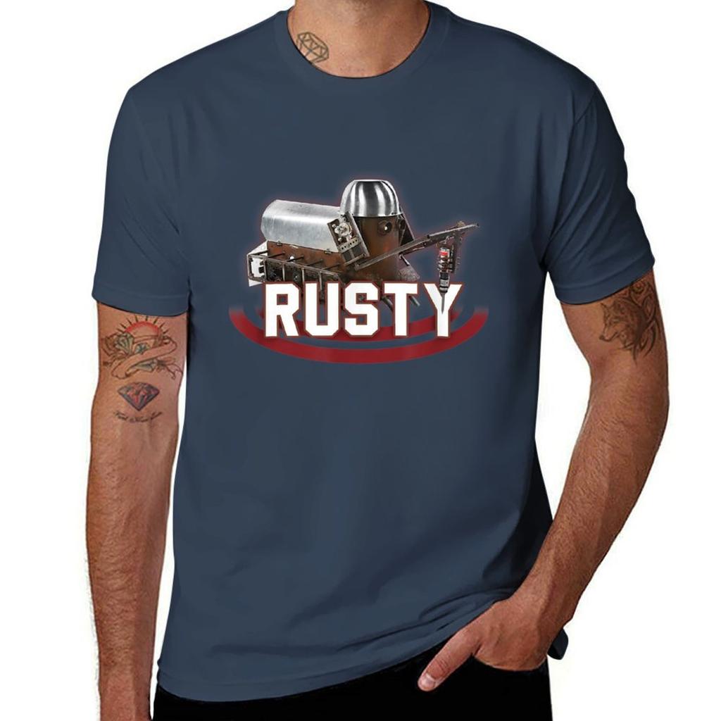 Rusty Battlebots - Rusty Art T-Shirt T Shirts for Man Cotton T Shirt Personalised Funny T Shirts Man T-Shirt