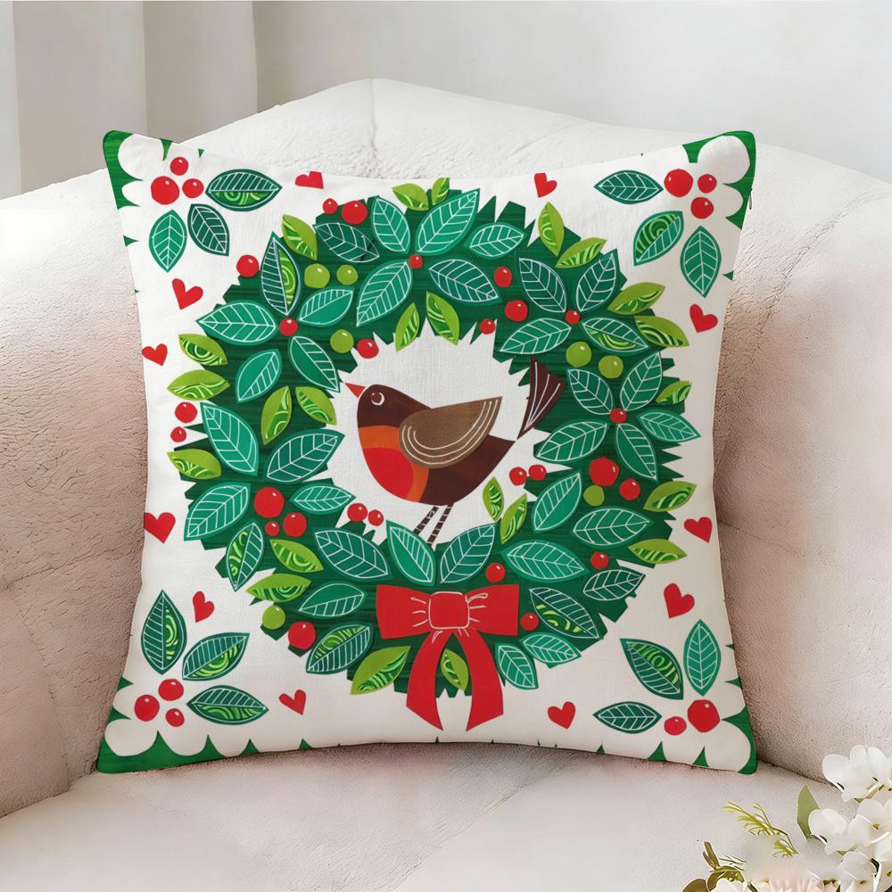 Snowflake Animal Print Pillow Case Pillowcase Doublesided Printed Sofa Cushion Bedroom Headboard Pillow