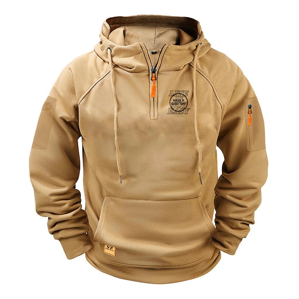 2024 New Men's Fleece Warm Hoodies Sweatshirts Casual Hoodie Jacket for Men Winter Coats