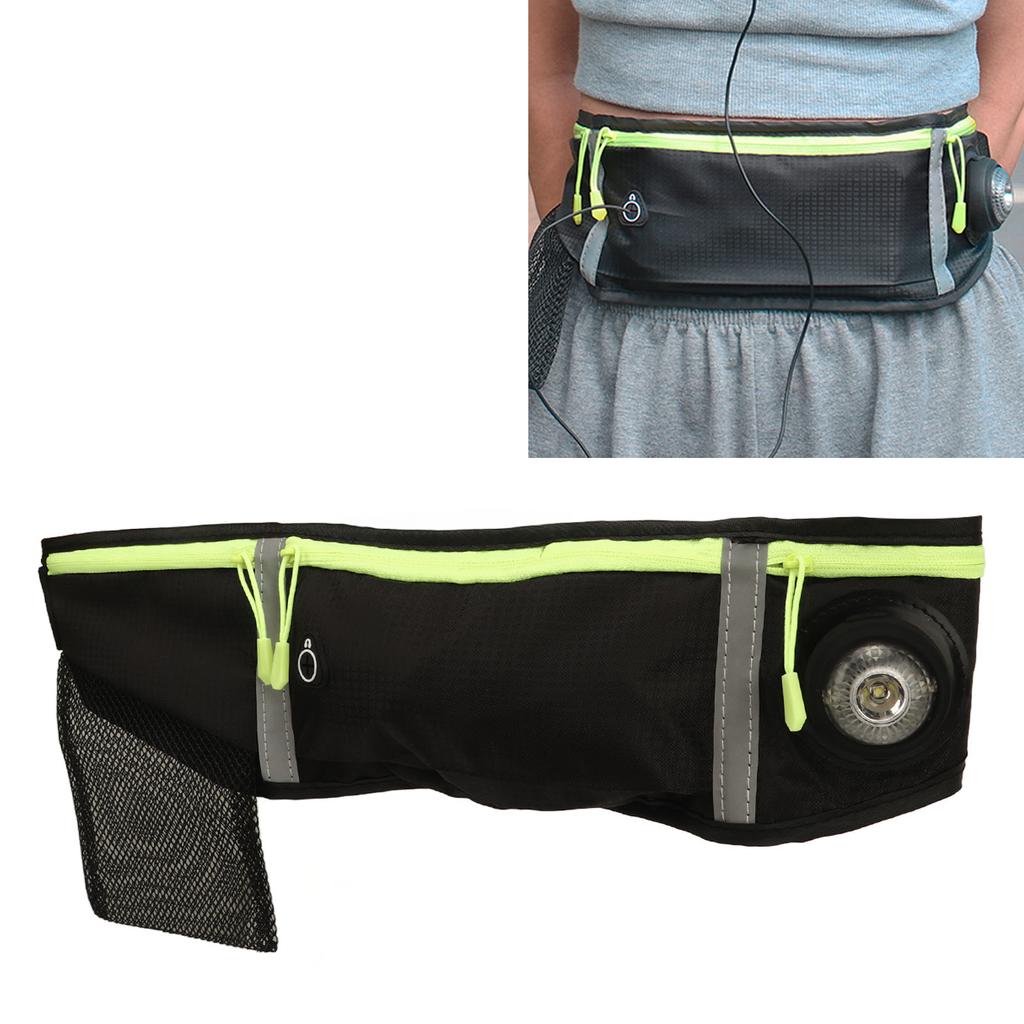 LED Running Belt Pouch IPX5 Waterproof 4 Level Lighting LED Light Waist Bag for Outdoor Riding
