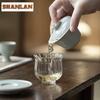80ML High End Azure Ru Kiln Ceramic Gaiwan Elegant Three Talent Hand Grip Tea Tureen Tea Maker Cover Bowl For Tea Ornaments Gift