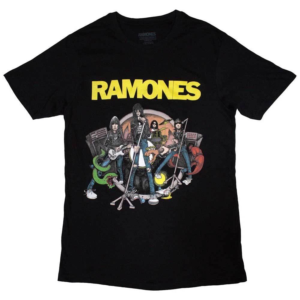 Ramones Cartoon Band T-Shirt Black New S