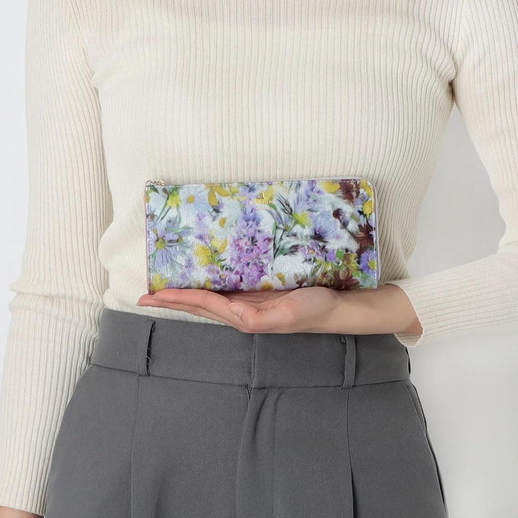 Violette L Reißverschluss Lange Geldbörse