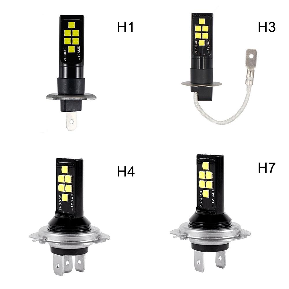 2Pcs H4 H7 LED Headlight H11 H8 H9 H10 H1 H3 Car Fog Light Bulbs 9005 9006 Auto Driving Running Lamps 12000LM 80W 12V