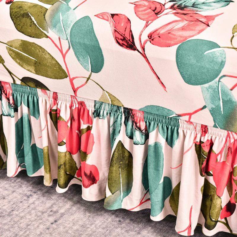 Stretch Sofa Covers Elastic Spandex Sofa Skirt Cover For Living Room Pastoral Floral Armchair Couch Slipcovers