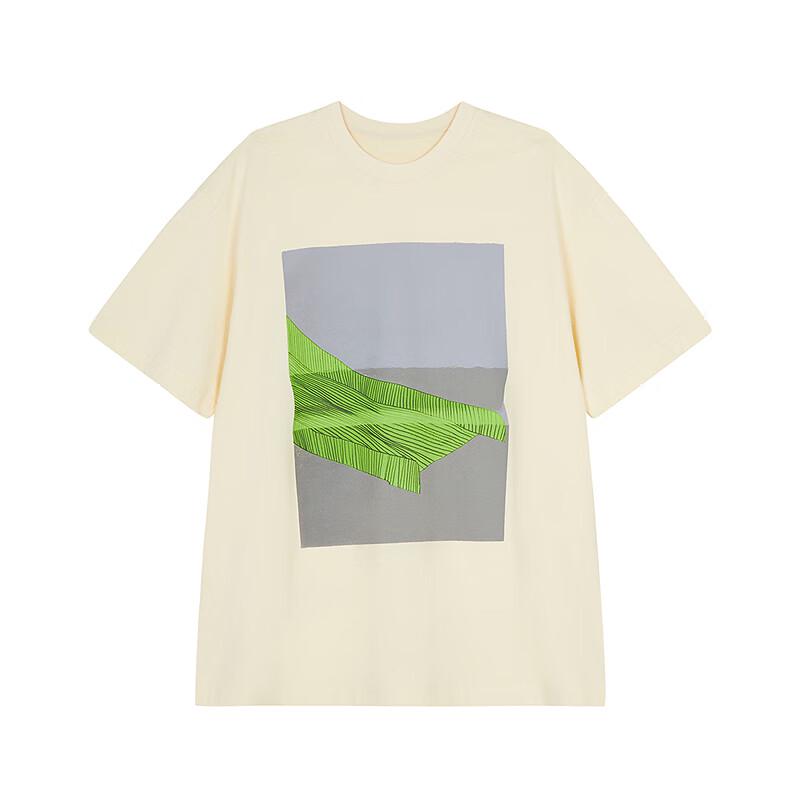 JNBY 2025 Summer Loose Fit Graphic Round Neck T-Shirt