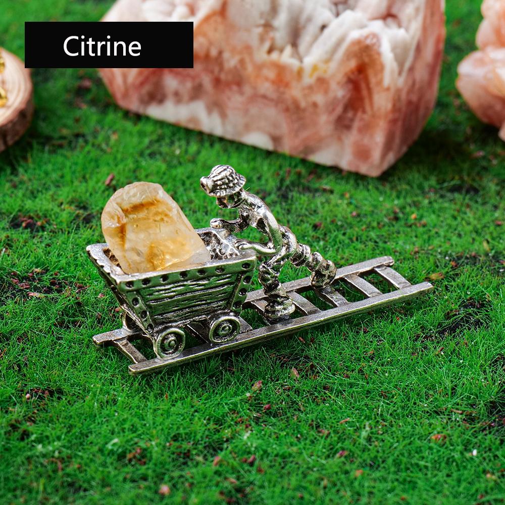 1pc Natural Crystal Raw Stone Orbit Miner Ornament Fun Ore Specimen Home Study Desktop Decoration Holiday Gift