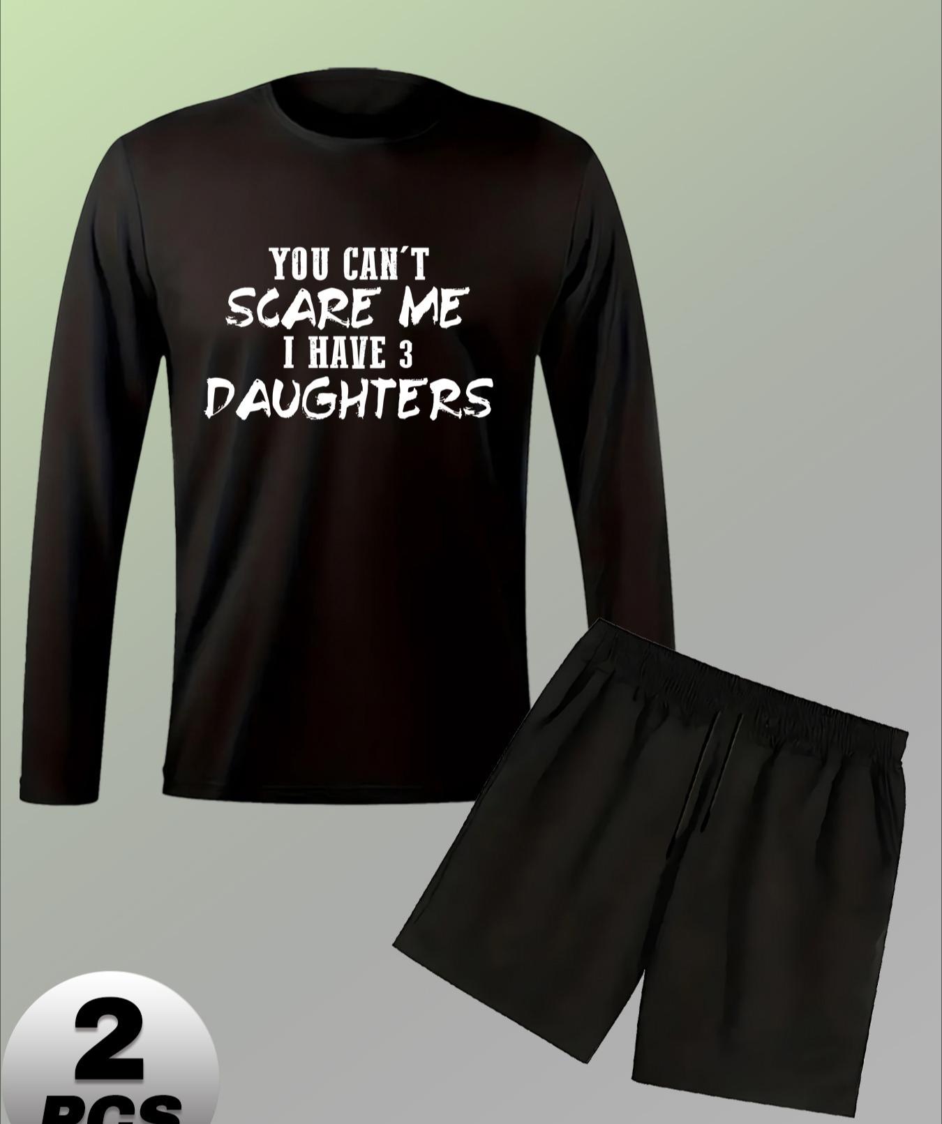 Long Sleeve & Shorts Set for Men, Stretch XXL чёрный