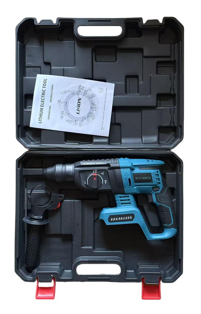 Kyohen Cordless Electric Hammer Drill with Storage Compatible with Makita Hammer Drill for Drilling and DIY Case, 18V, Powerful, Professional-Grade