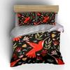 Hummingbird Floral Home Decor Soft Comfortable Duvet Cover Bedding Set Included 1*Duvet Cover & 2*Pillowcases, Gift