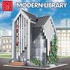 2789pcs 011001 Street View MOC Series Modular Modern Library City Architecture Building Blocks Models Toys for Boys
