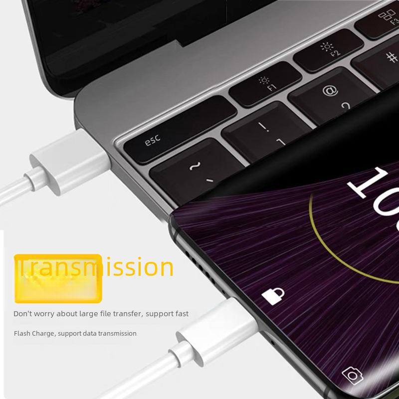 "Dual USB-C Data Cable: 3A Fast PD Charging for Huawei Devices, Tablets & Power Banks"